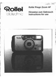 Rollei Prego AF Zoom manual. Camera Instructions.